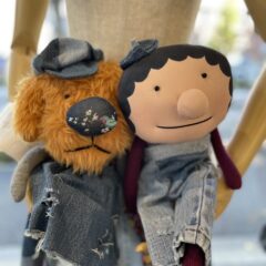 デニムでぬいぐるみ　